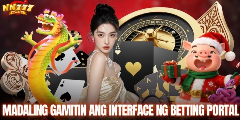 Madaling gamitin ang interface ng betting portal