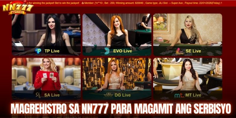 Kumpletuhin ang Registro NN777 para magamit ang serbisyo